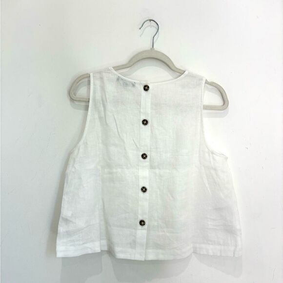 NWT J. Crew Maxine button-back top in linen - Picture 7 of 9